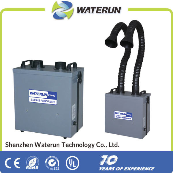 Extractor portátil del gas de soldadura, sistema de filtración de la purificación del humo del tubo doble