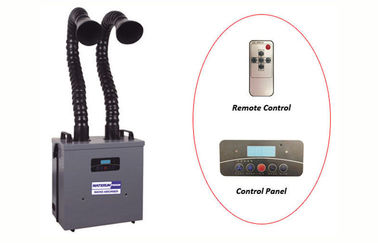 Amortiguador doble del humo de la soldadura de los conductos con el extractor de obstrucción del humo del sistema de alarma del filtro